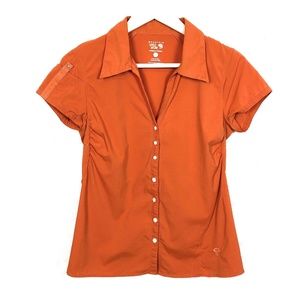 Mountain Hardwear Short Sleeve Button Down Orange